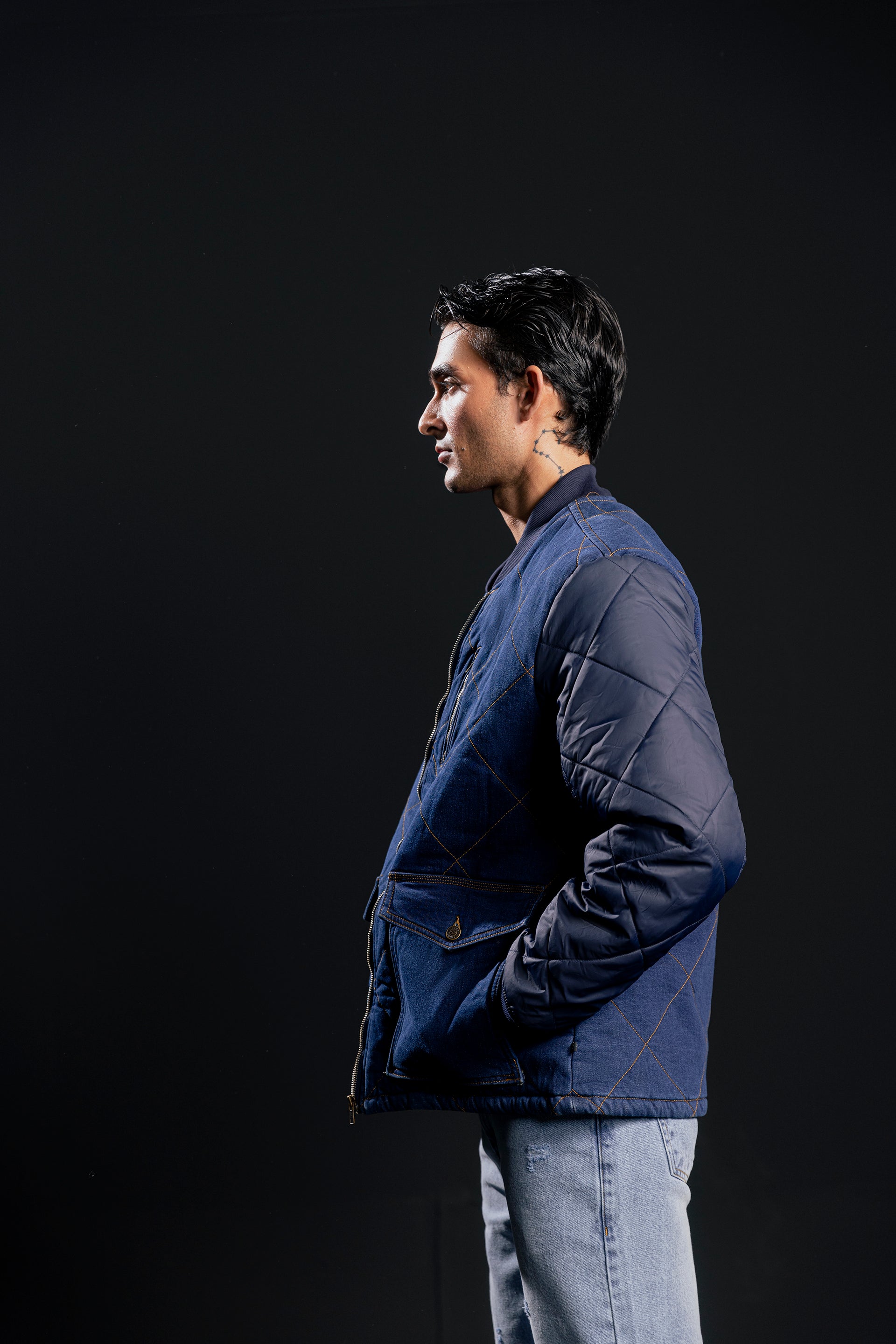 Quilted Bomber Jacket