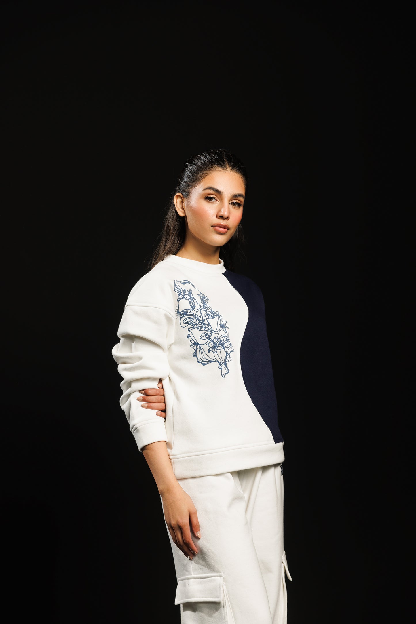 Azaad Collection - Floral Fusion Freedom - Graphic Sweatshirt