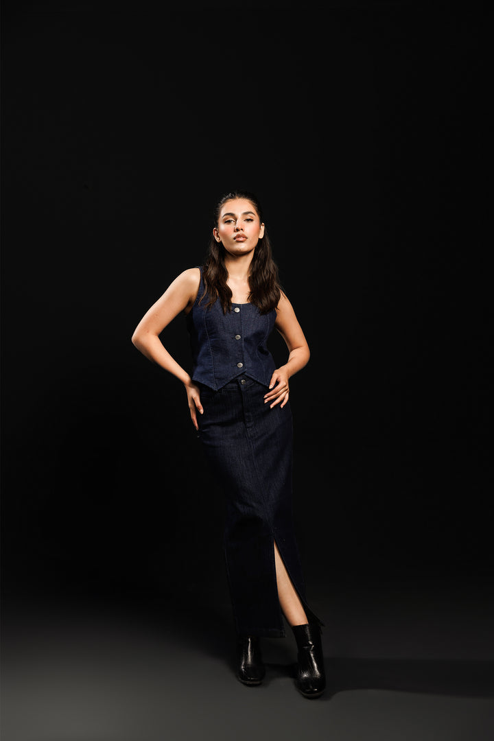 Denim Pencil Skirt