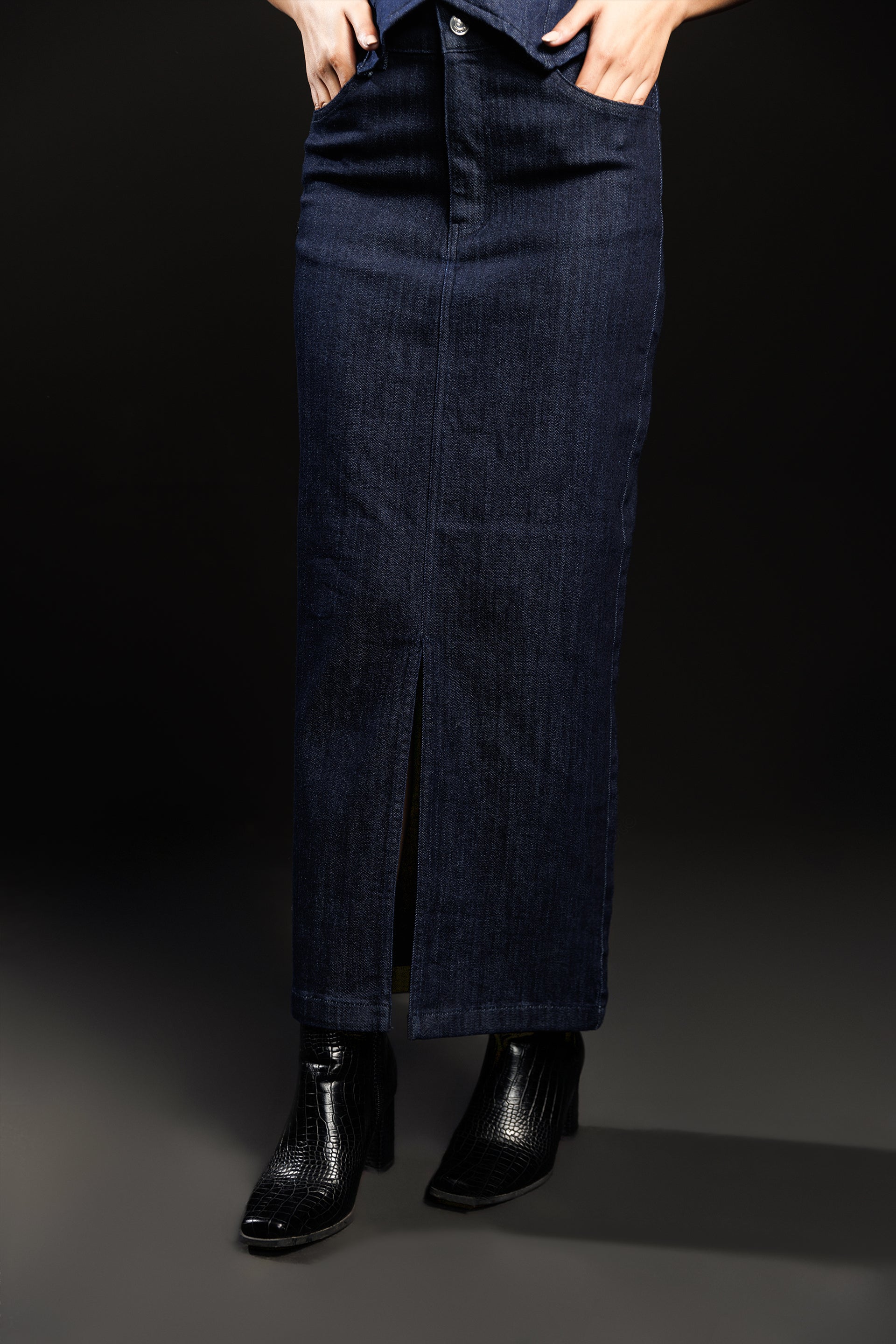 Denim Pencil Skirt