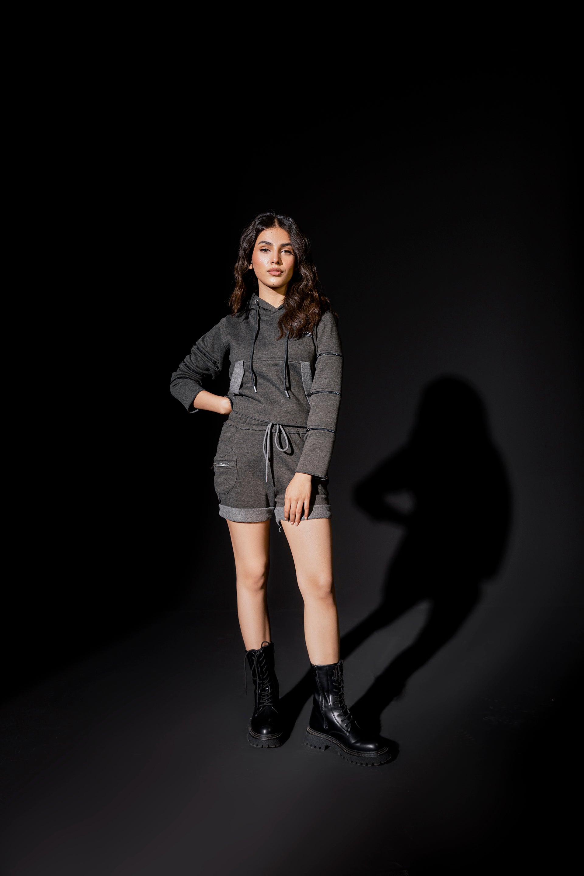 Zip Up Sleeve Hoodie