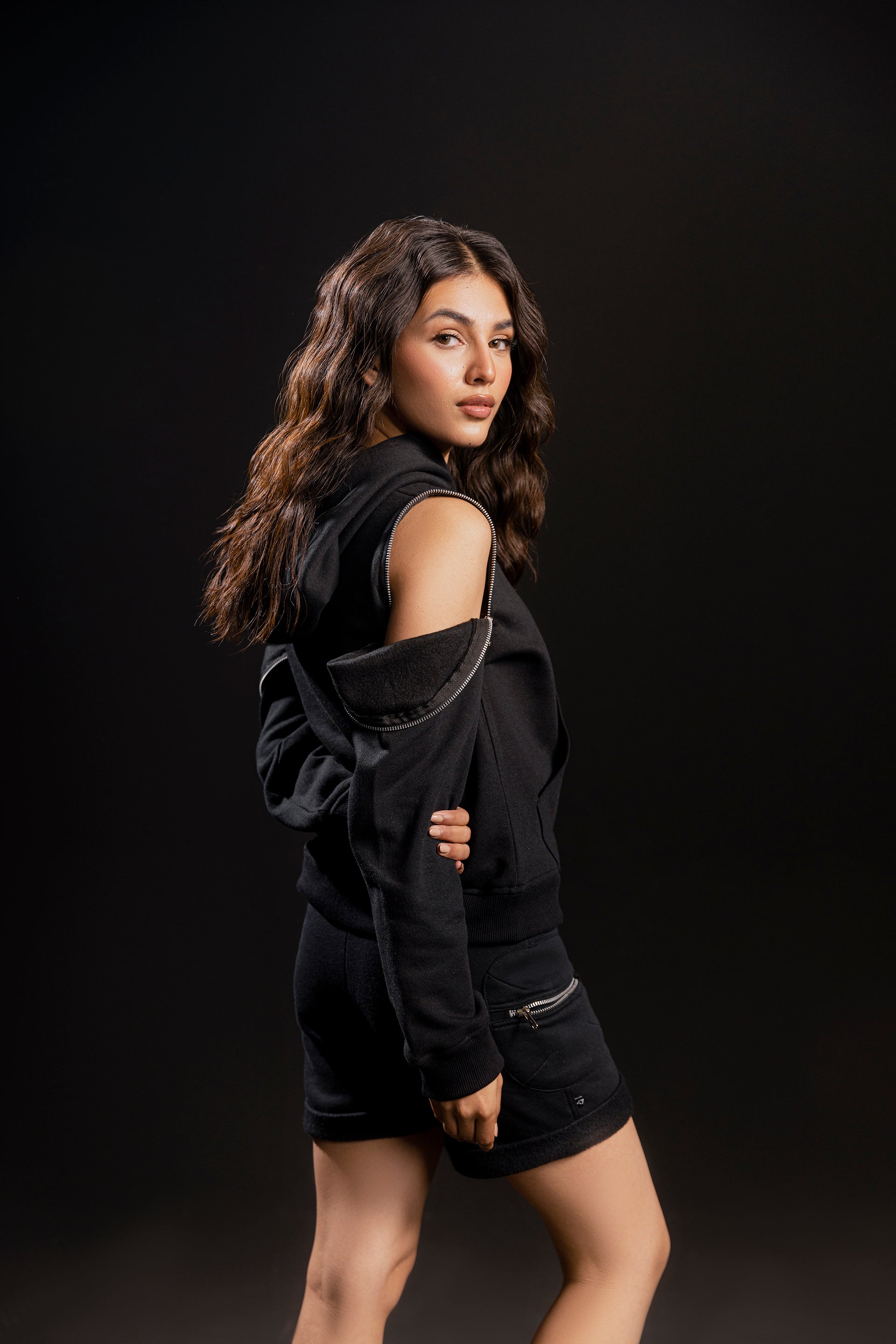 Cold Shoulder Hoodie