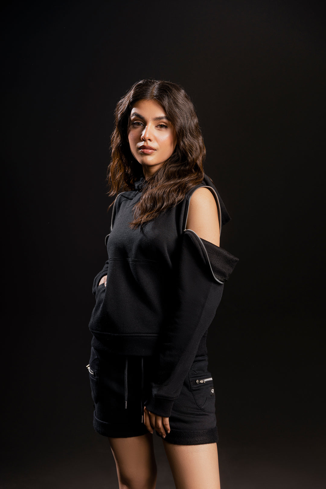 Cold Shoulder Hoodie