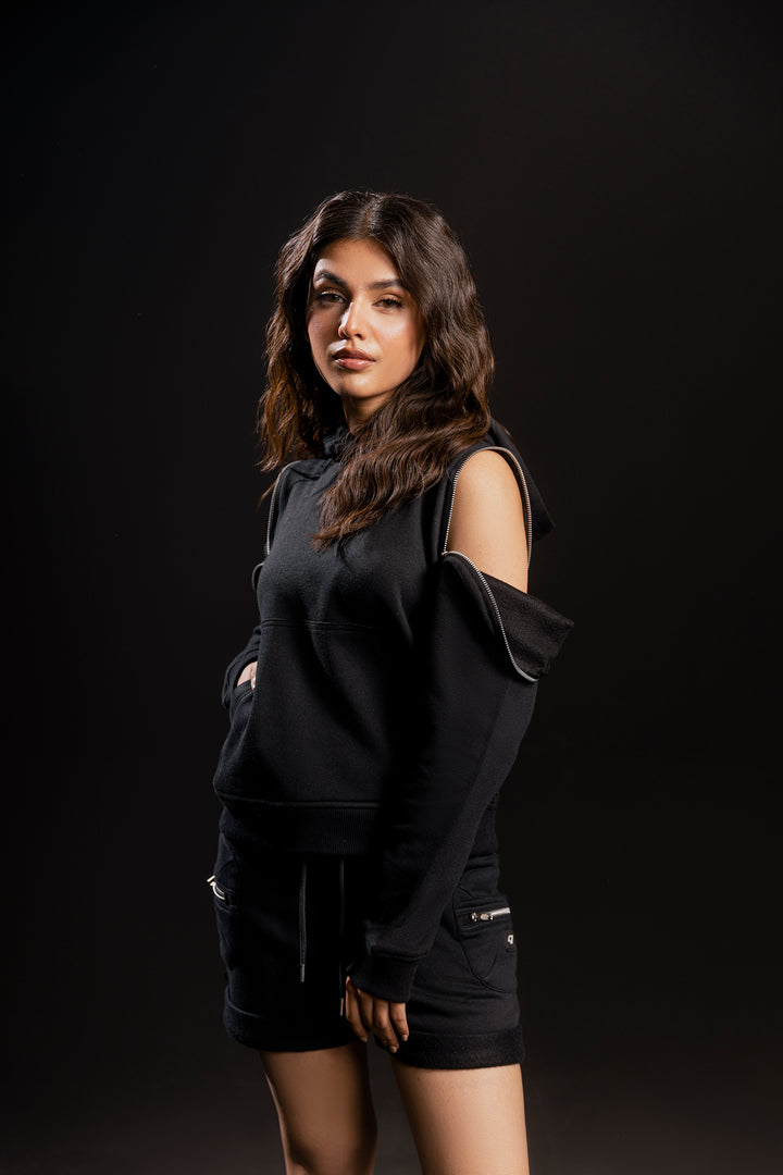 Cold Shoulder Hoodie