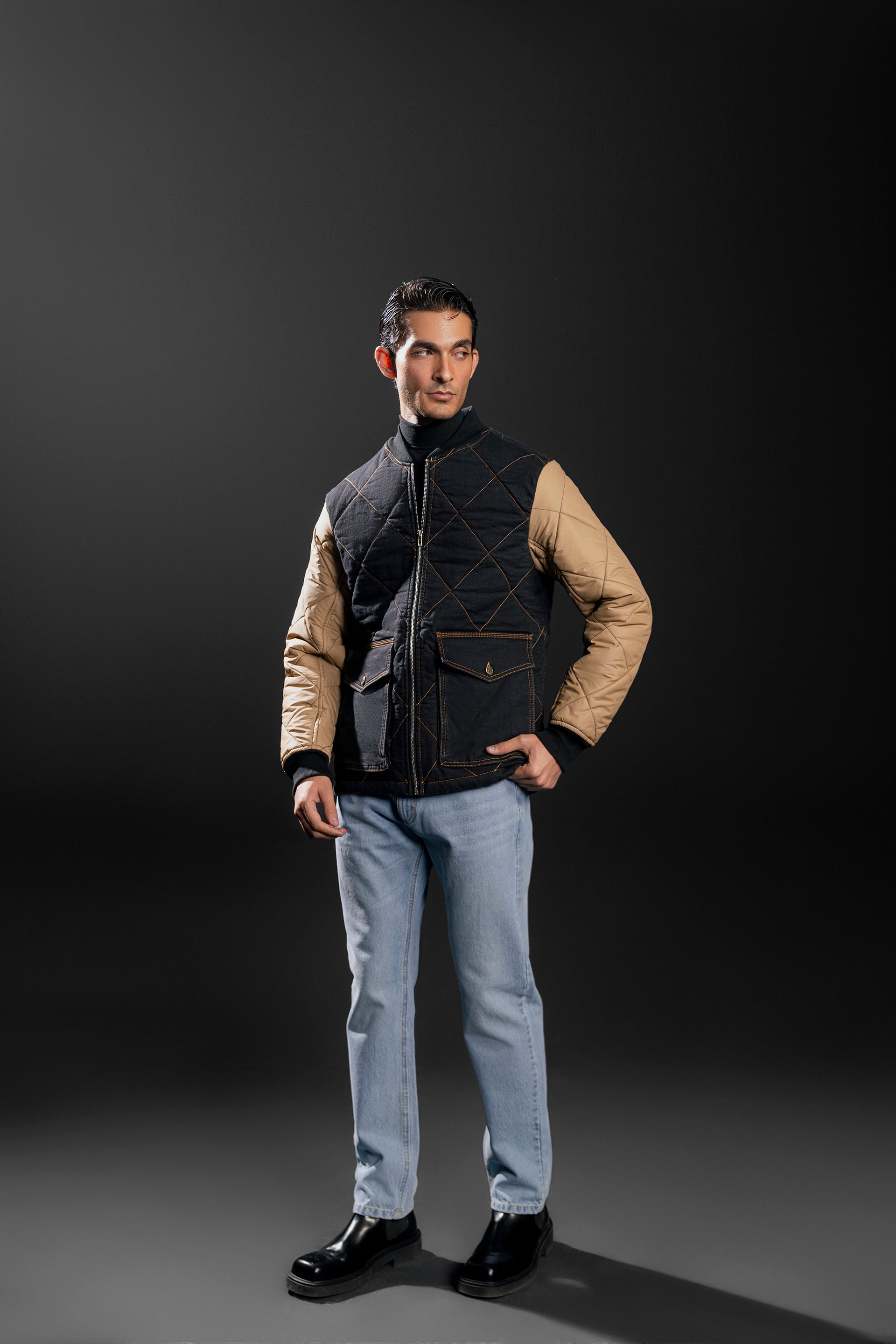 Quilted Bomber Jacket