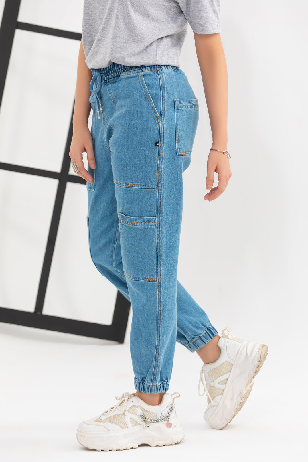 Unisex Denim Jogger Pants