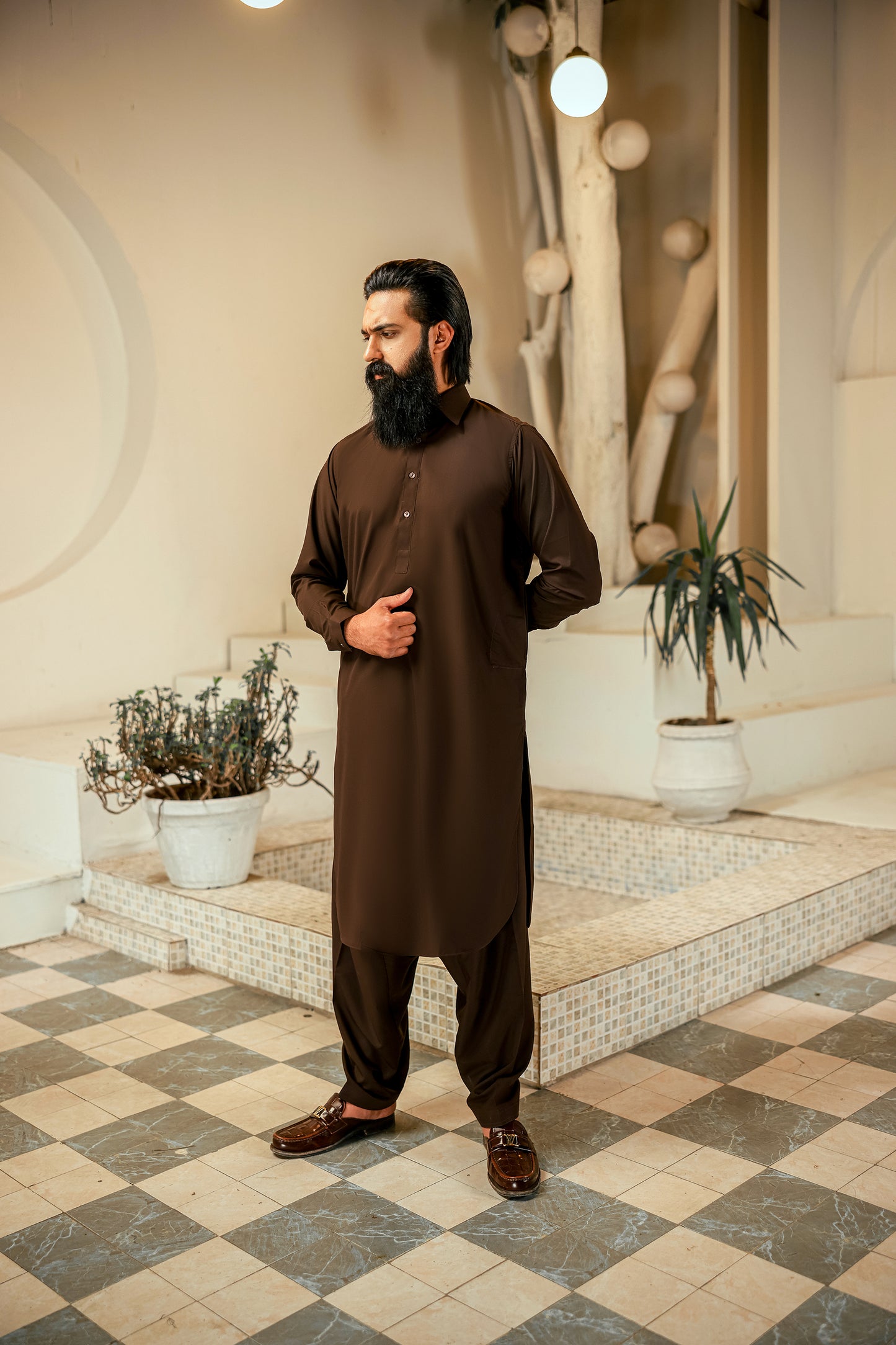 BROWN CLASSIC SHALWAR KAMEEZ