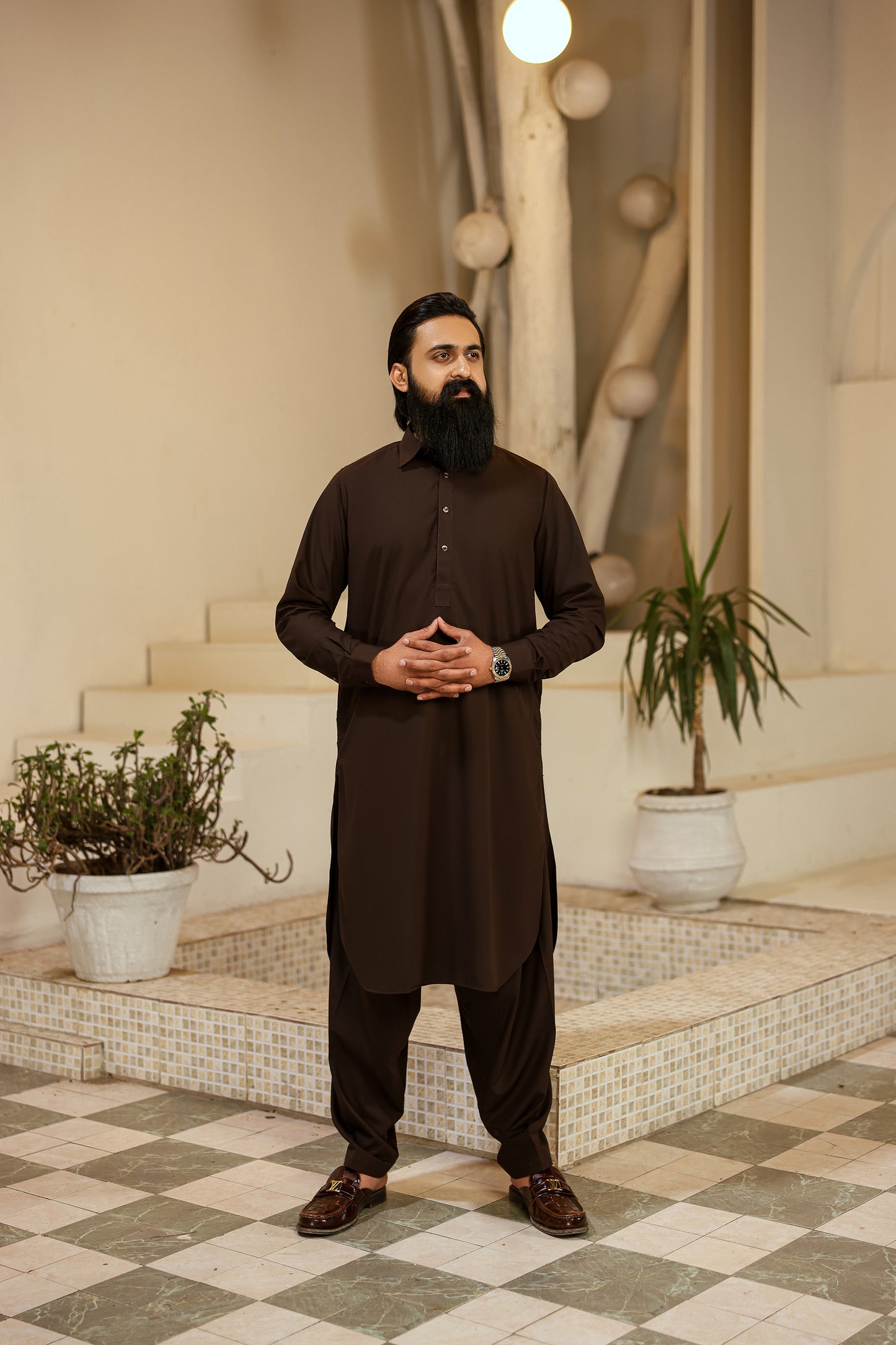 BROWN CLASSIC SHALWAR KAMEEZ