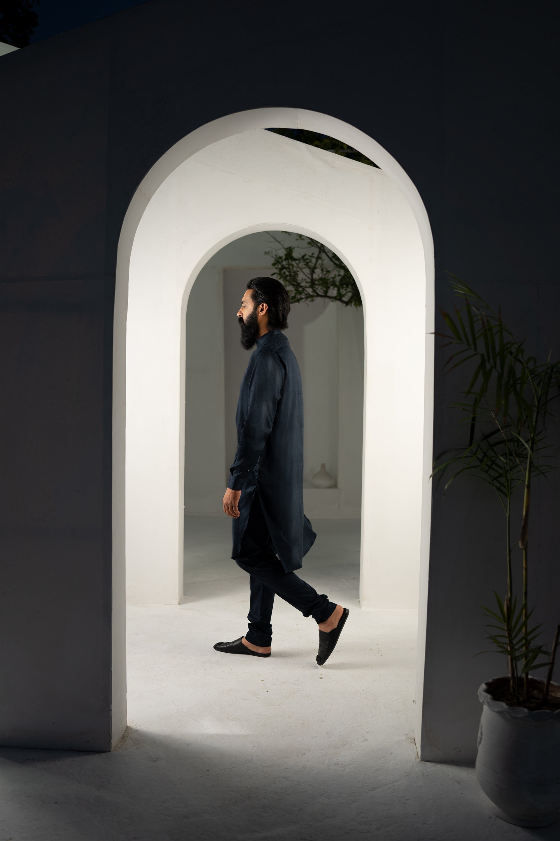 Tonal Print Kurta & Trouser