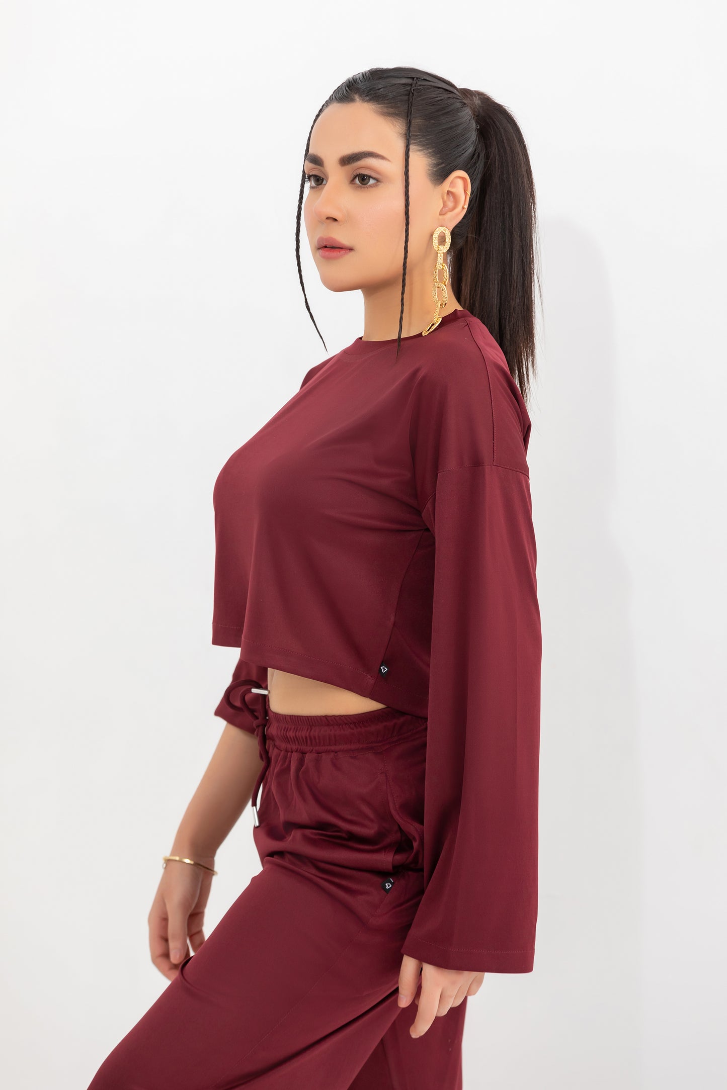 Maroon Comfortable Lounge Wear Set - 2pcs