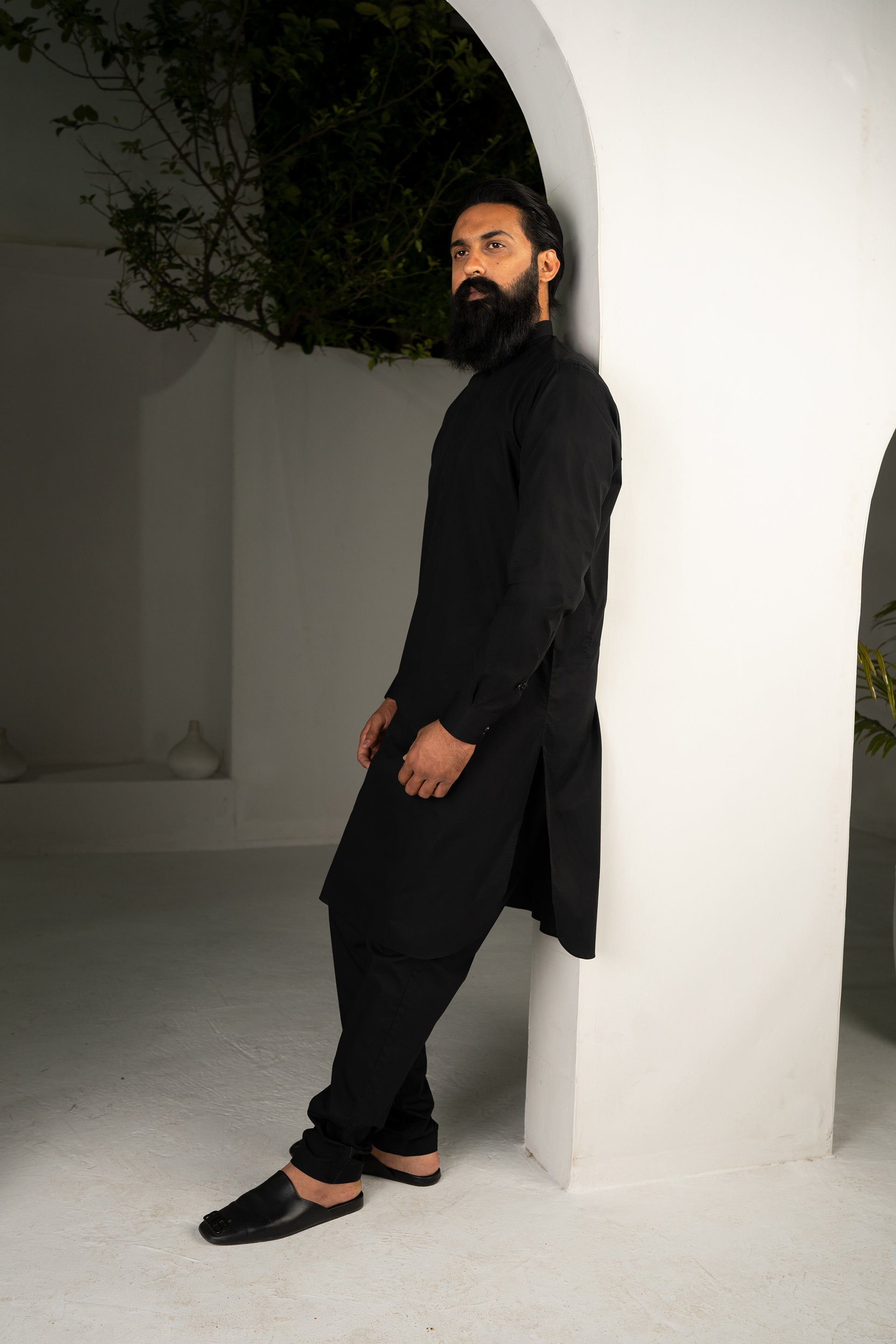 Classic Black Kurta & Trouser