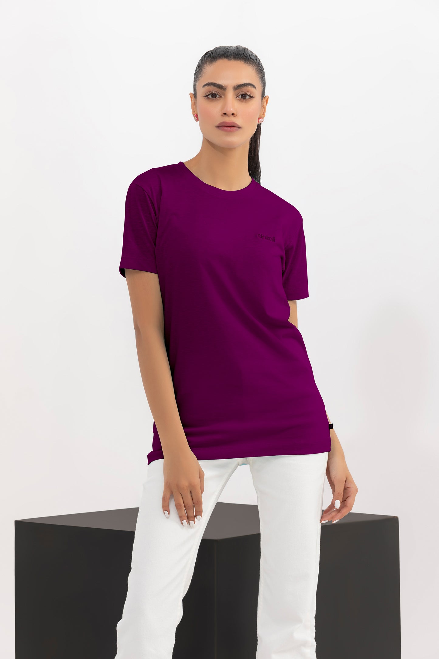 Warm Purple  Regular-Fit Crew Neck