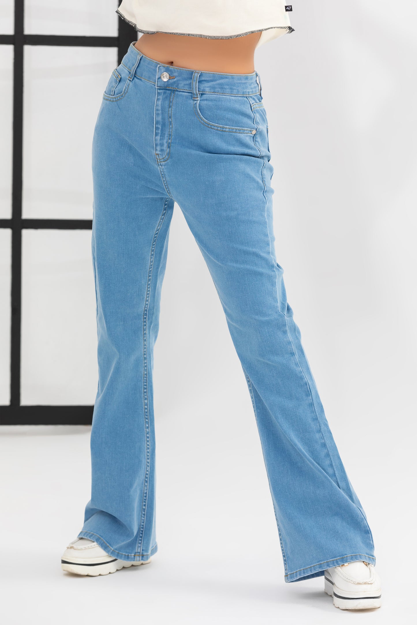 Light Blue Flare Fit Jeans