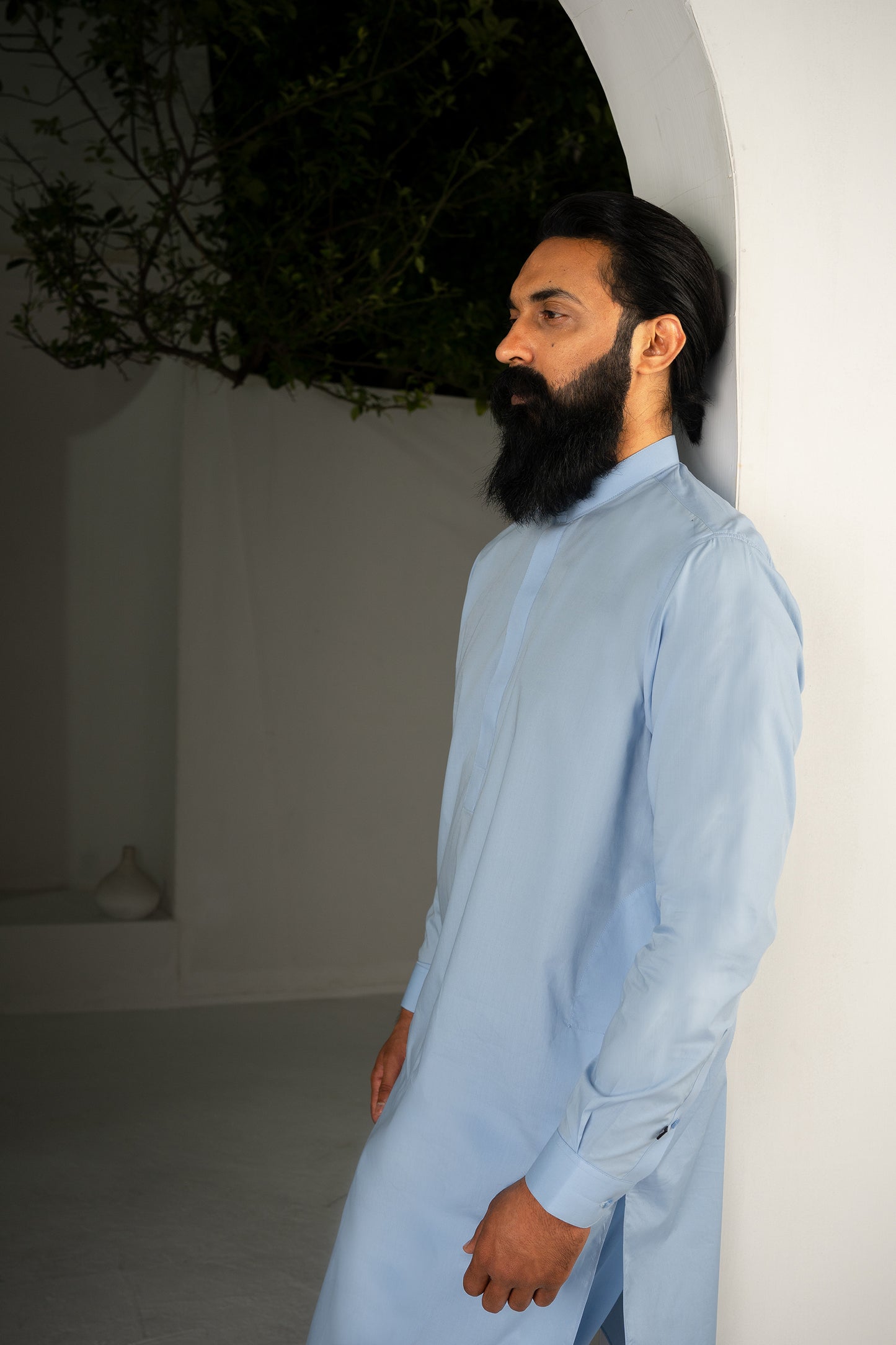 CLASSIC SKY BLUE KURTA & TROUSER