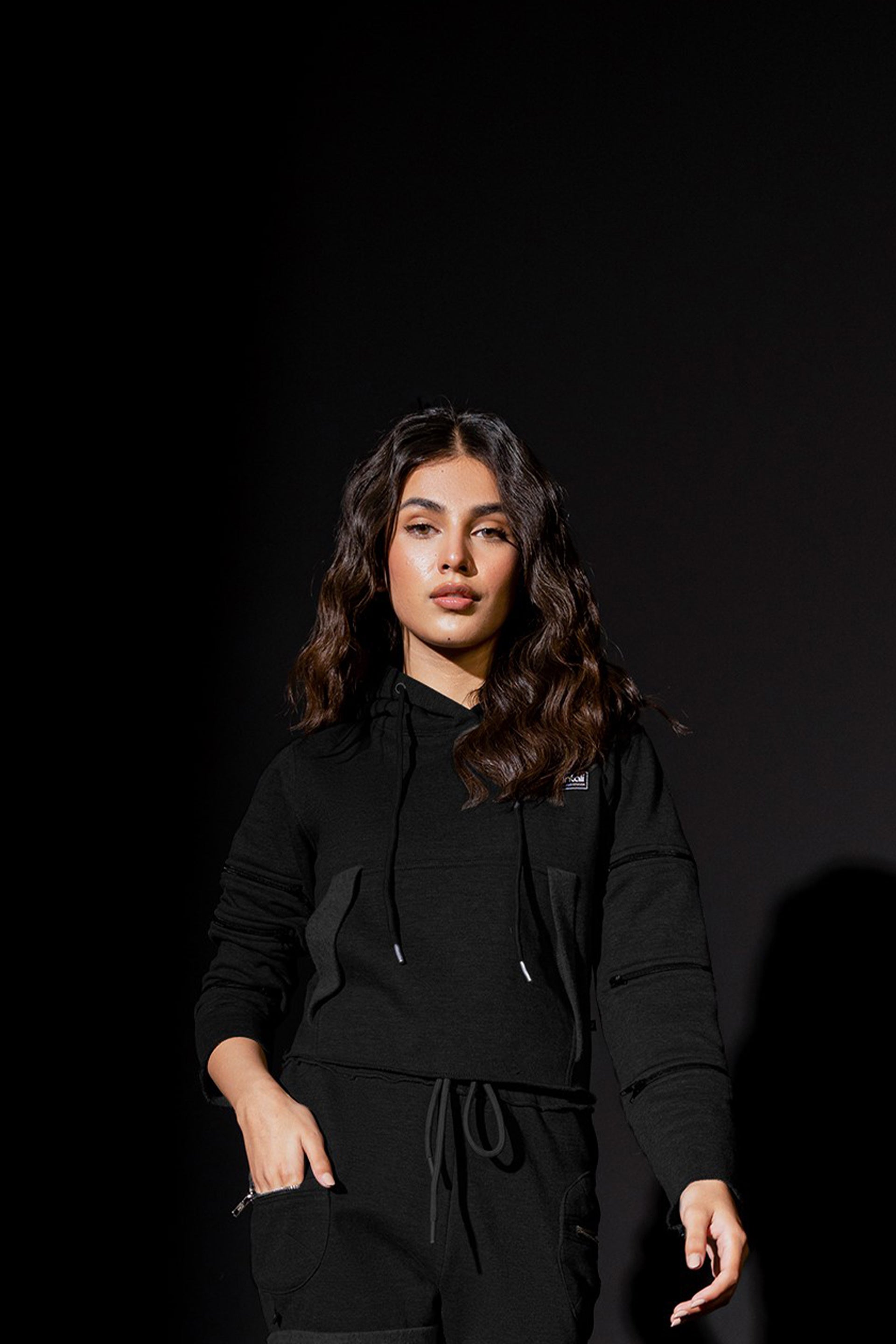 Zip Up Sleeve Hoodie