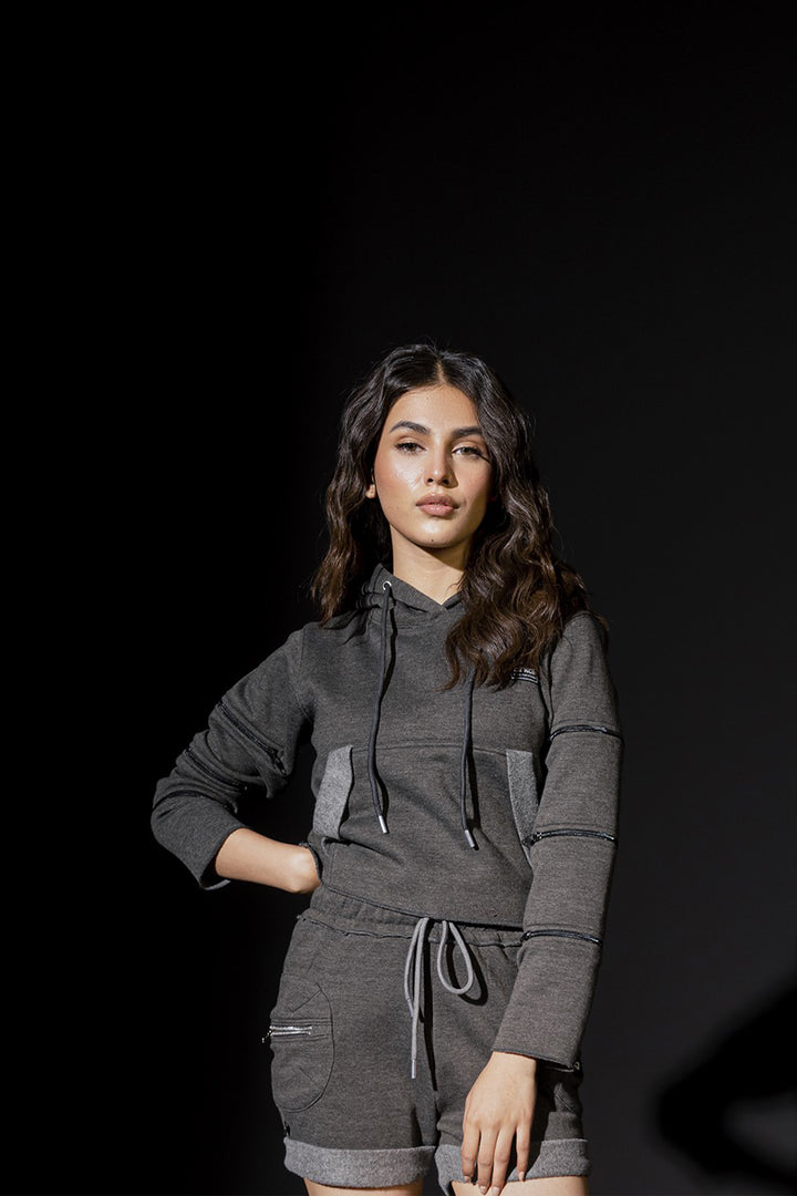 Zip Up Sleeve Hoodie