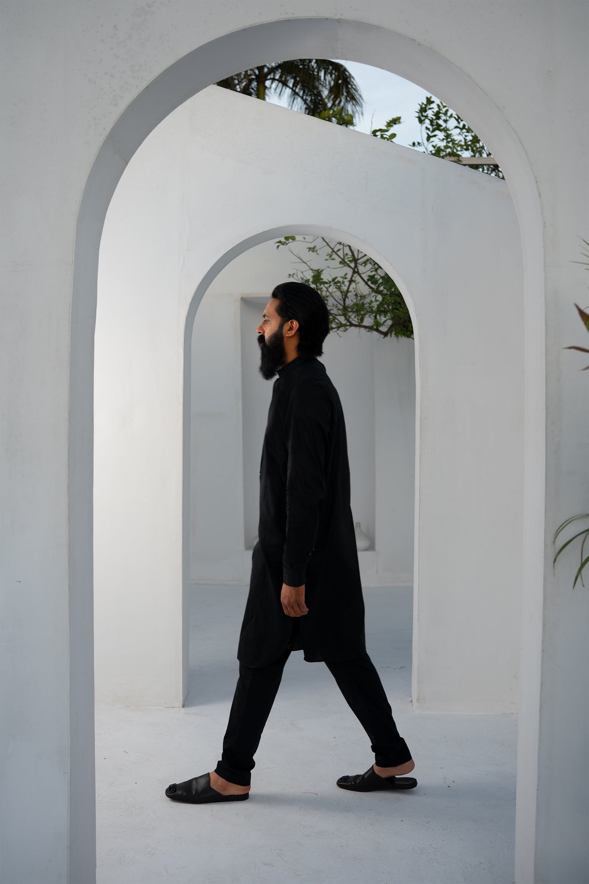 Tonal Print Kurta & Trouser