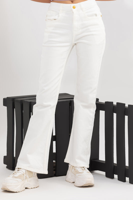 White Flare Fit Jeans