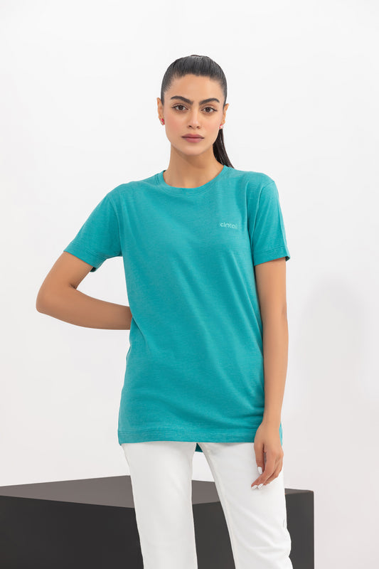 Persian Green Regular-Fit Crew Neck