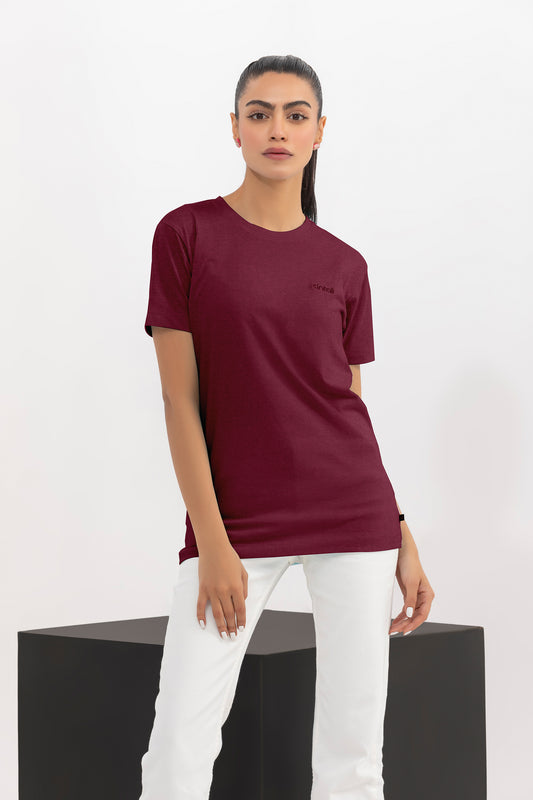 Raspberry  Regular-Fit Crew Neck