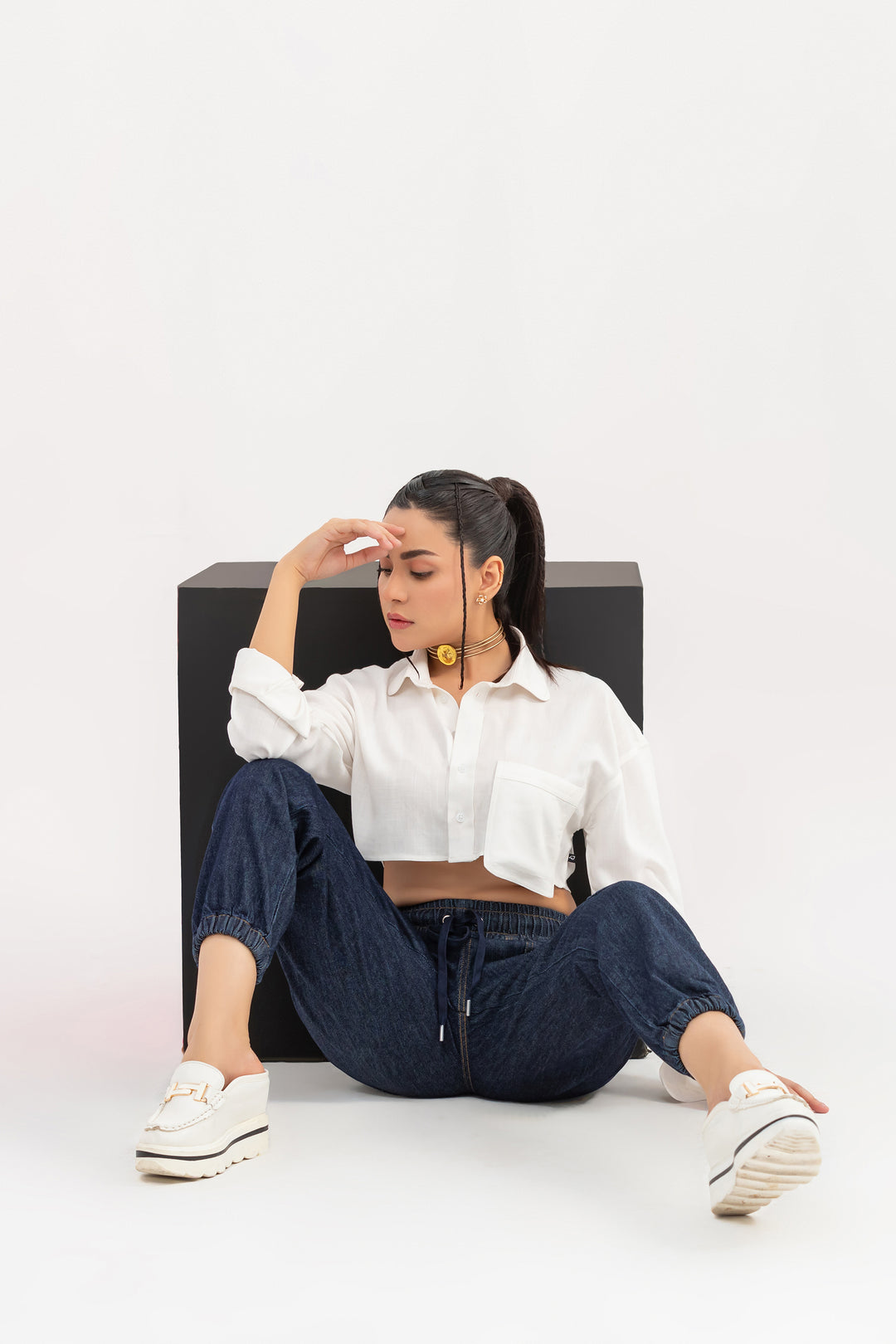 Unisex Denim Jogger Pants
