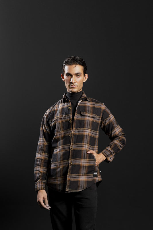 Plaid Puffer Quilt Lined Shirt