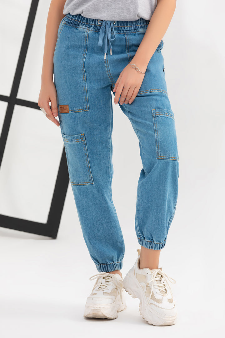Unisex Denim Jogger Pants