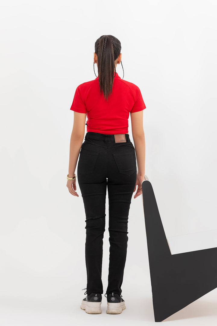 Cropped Polo Shirt