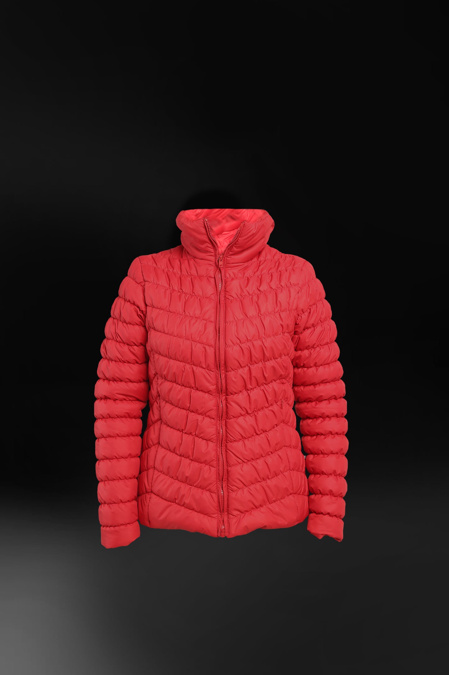 Body Fit Puffer Jacket (Red)