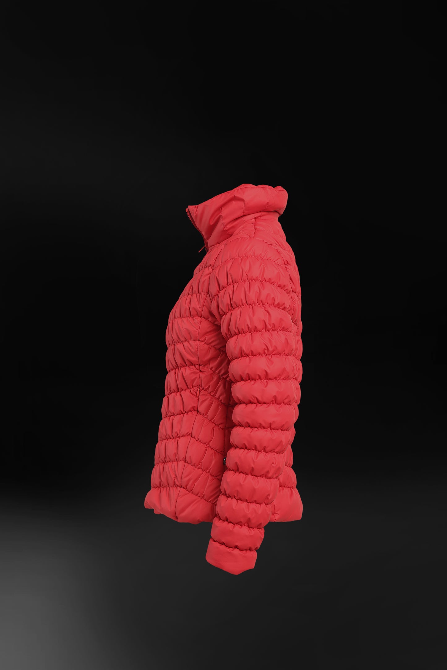 Body Fit Puffer Jacket (Red)