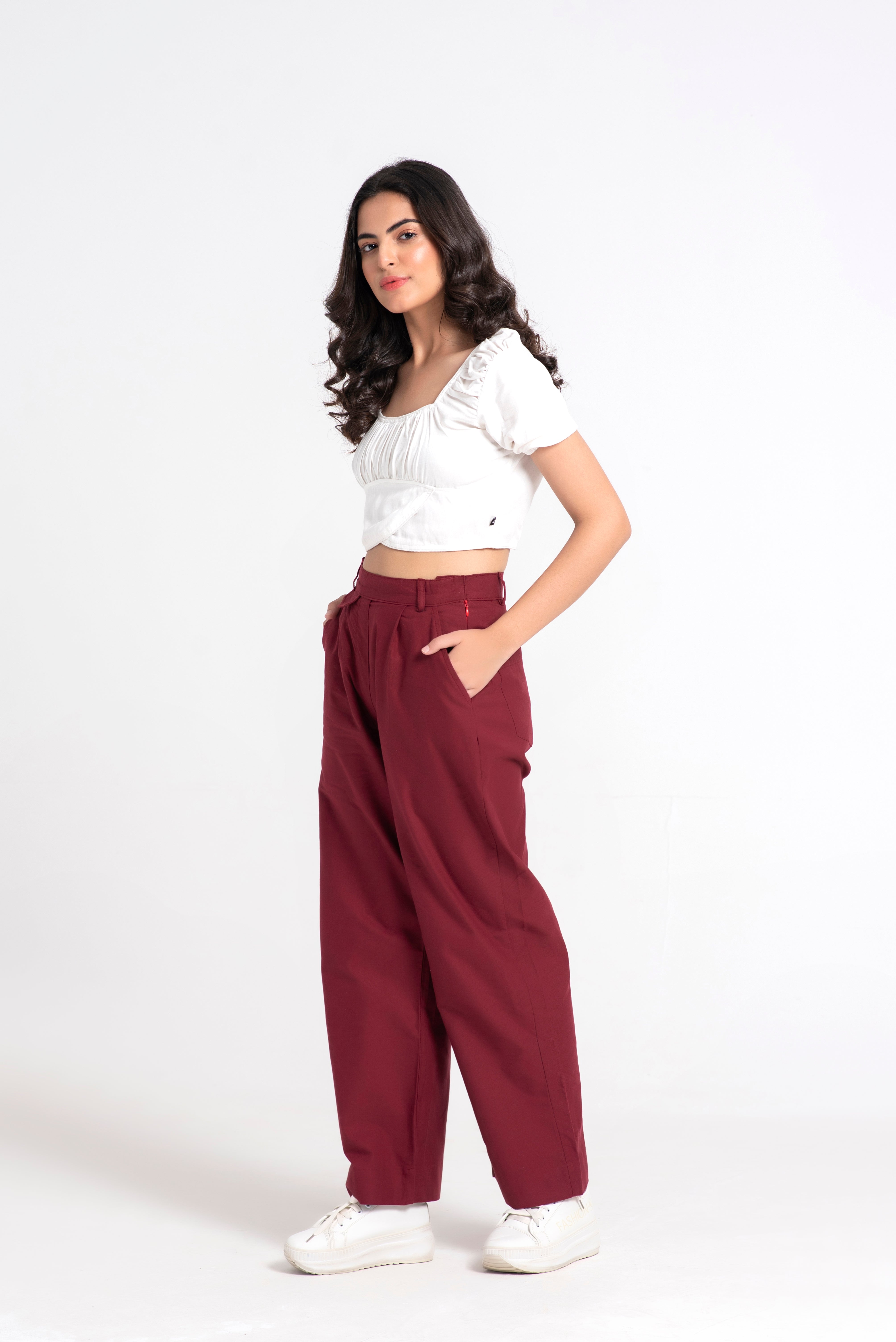 Relaxed Straight Fit Pants
