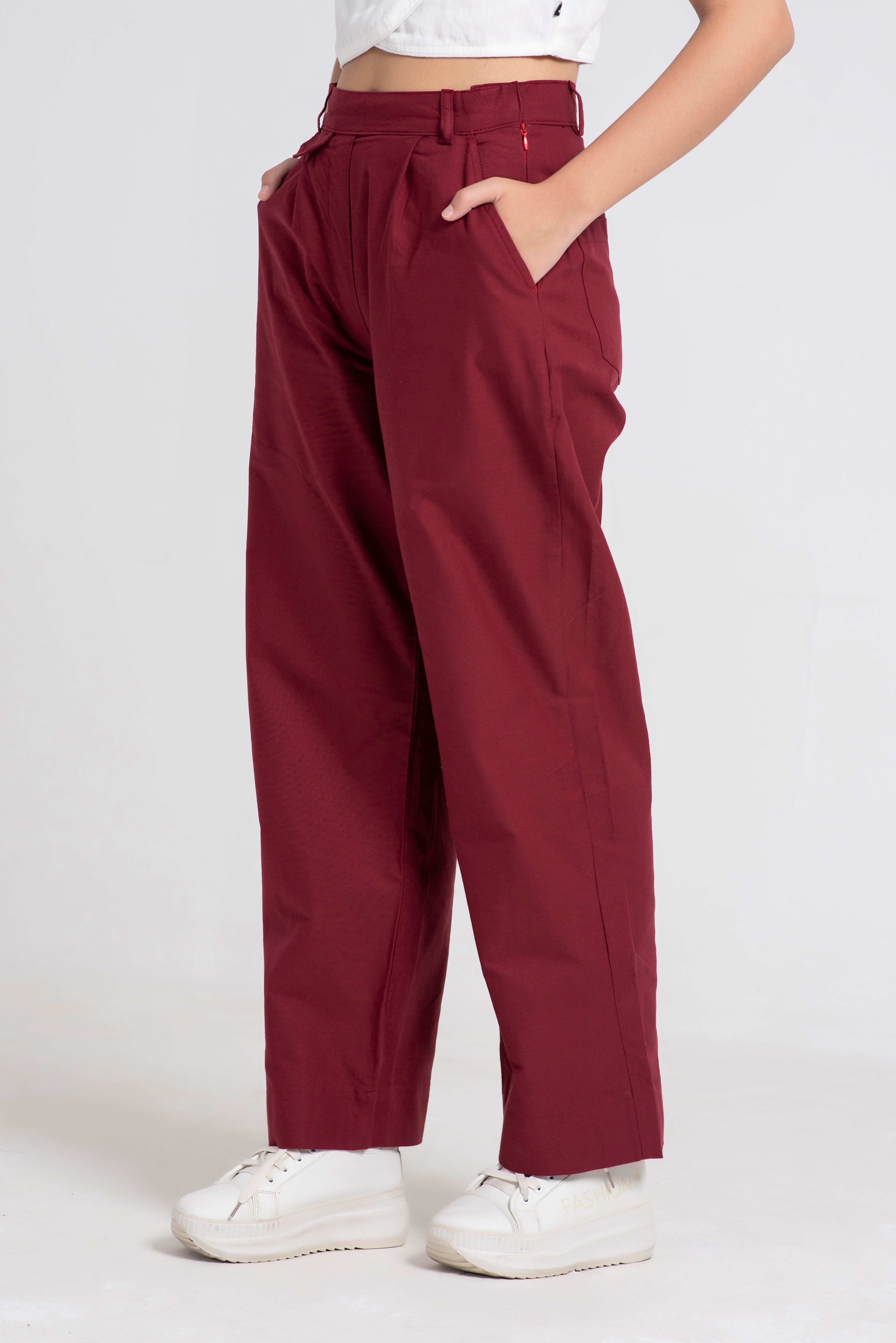 Relaxed Straight Fit Pants