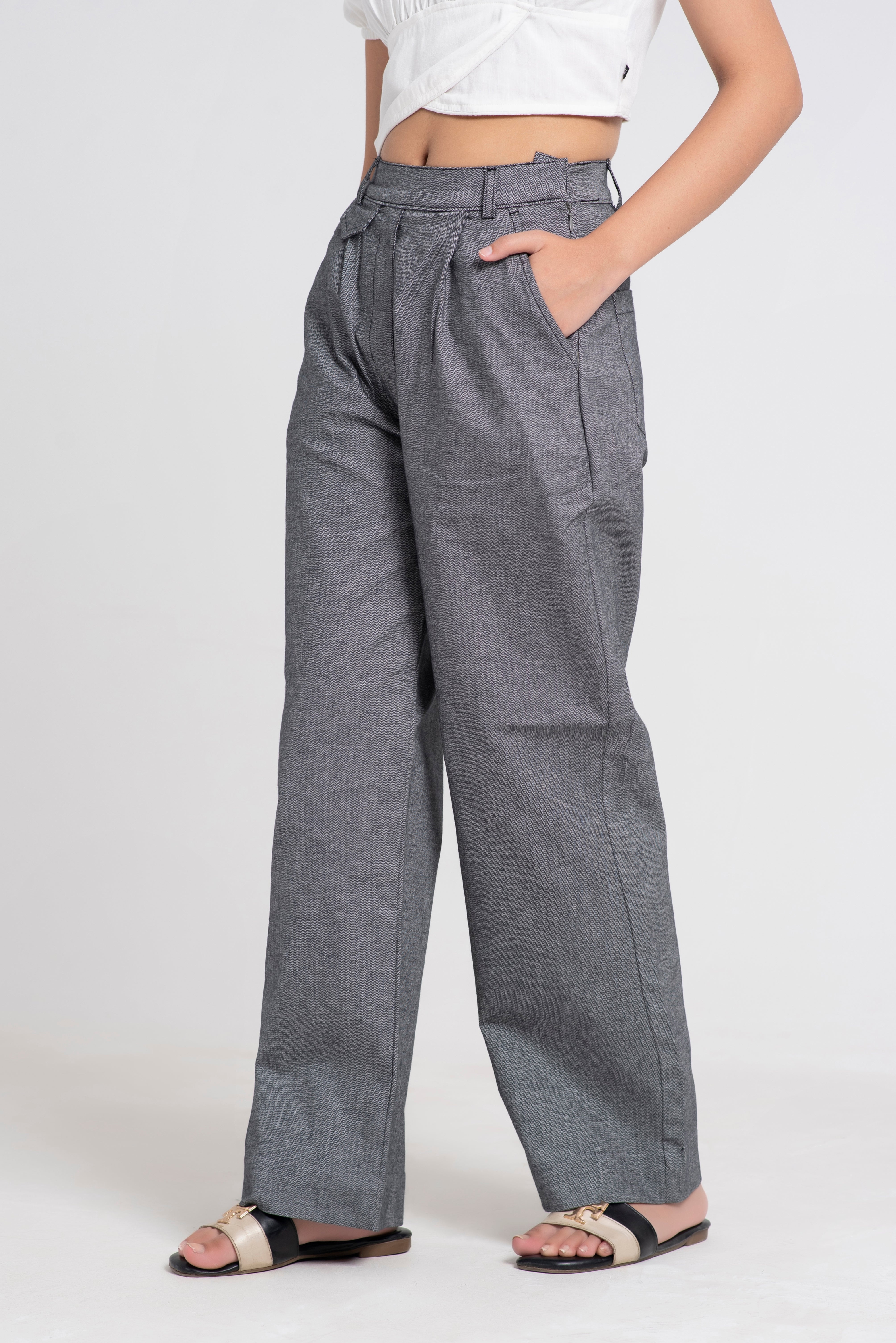 Relaxed Straight Fit Pants