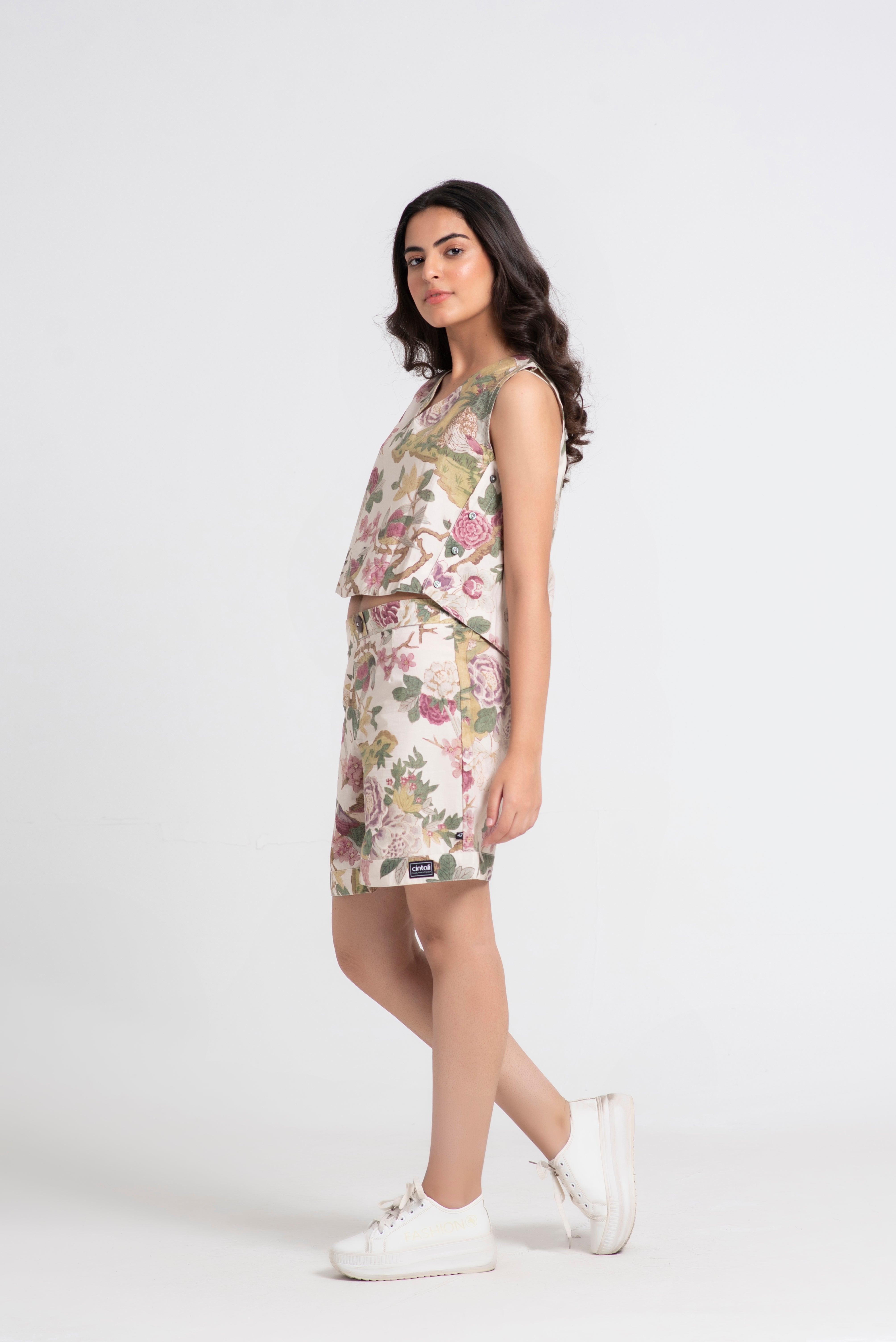 Vest & Short Set (Multi Floral)