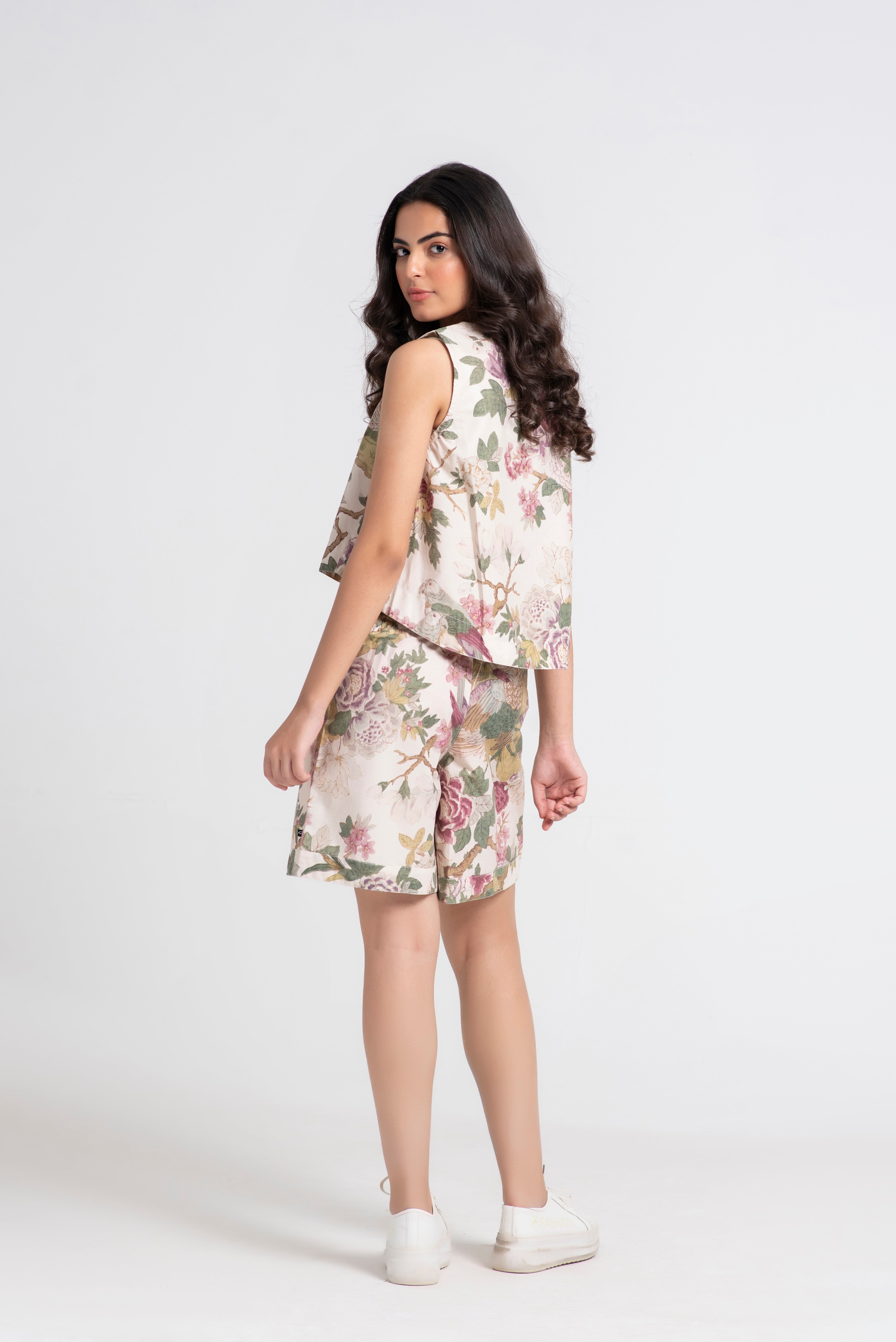 Vest & Short Set (Multi Floral)