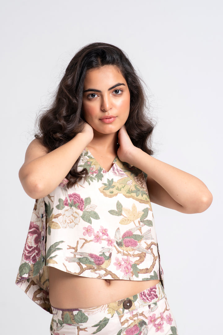 Vest & Short Set (Multi Floral)