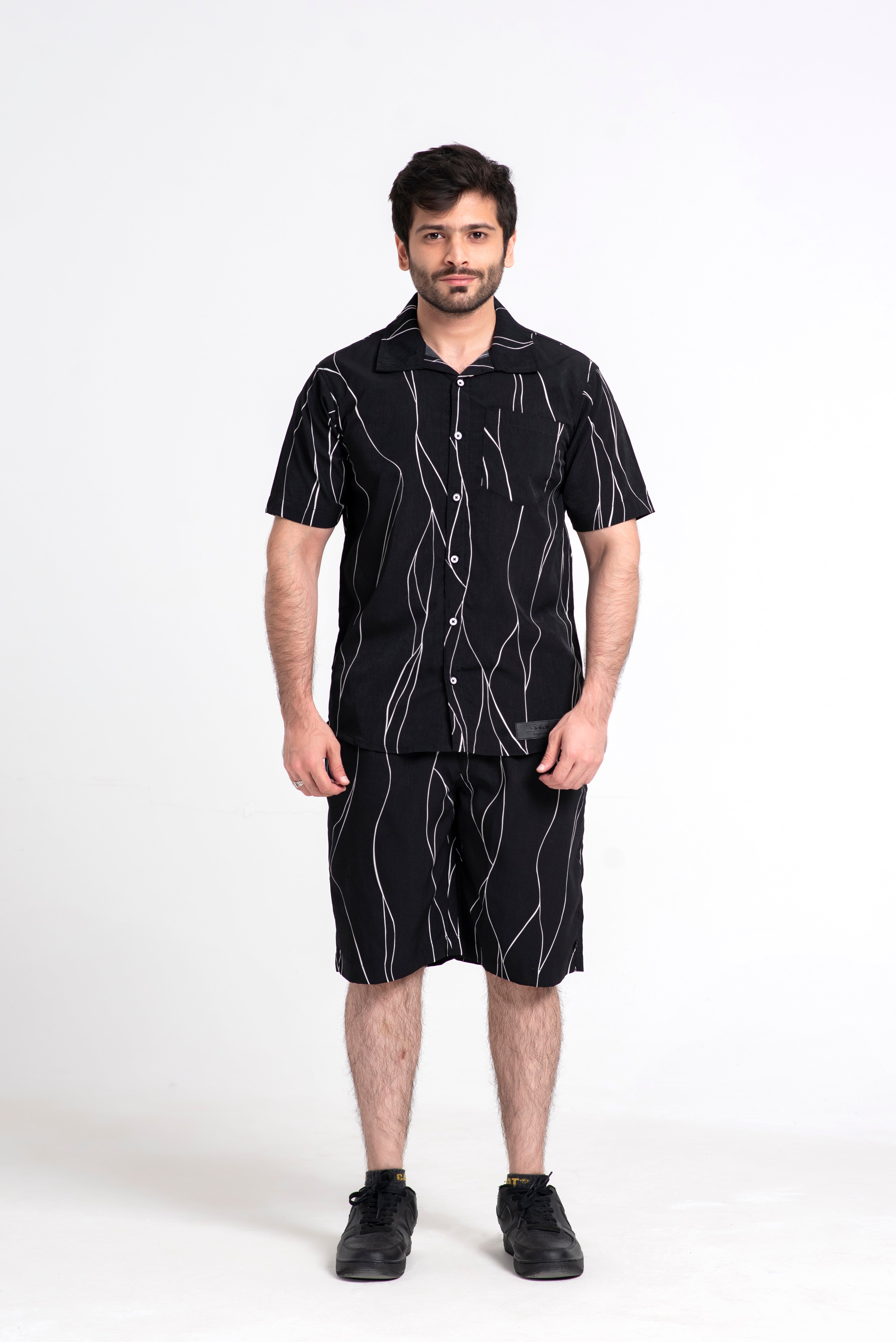 Pattern Men Shirt / Short Set
