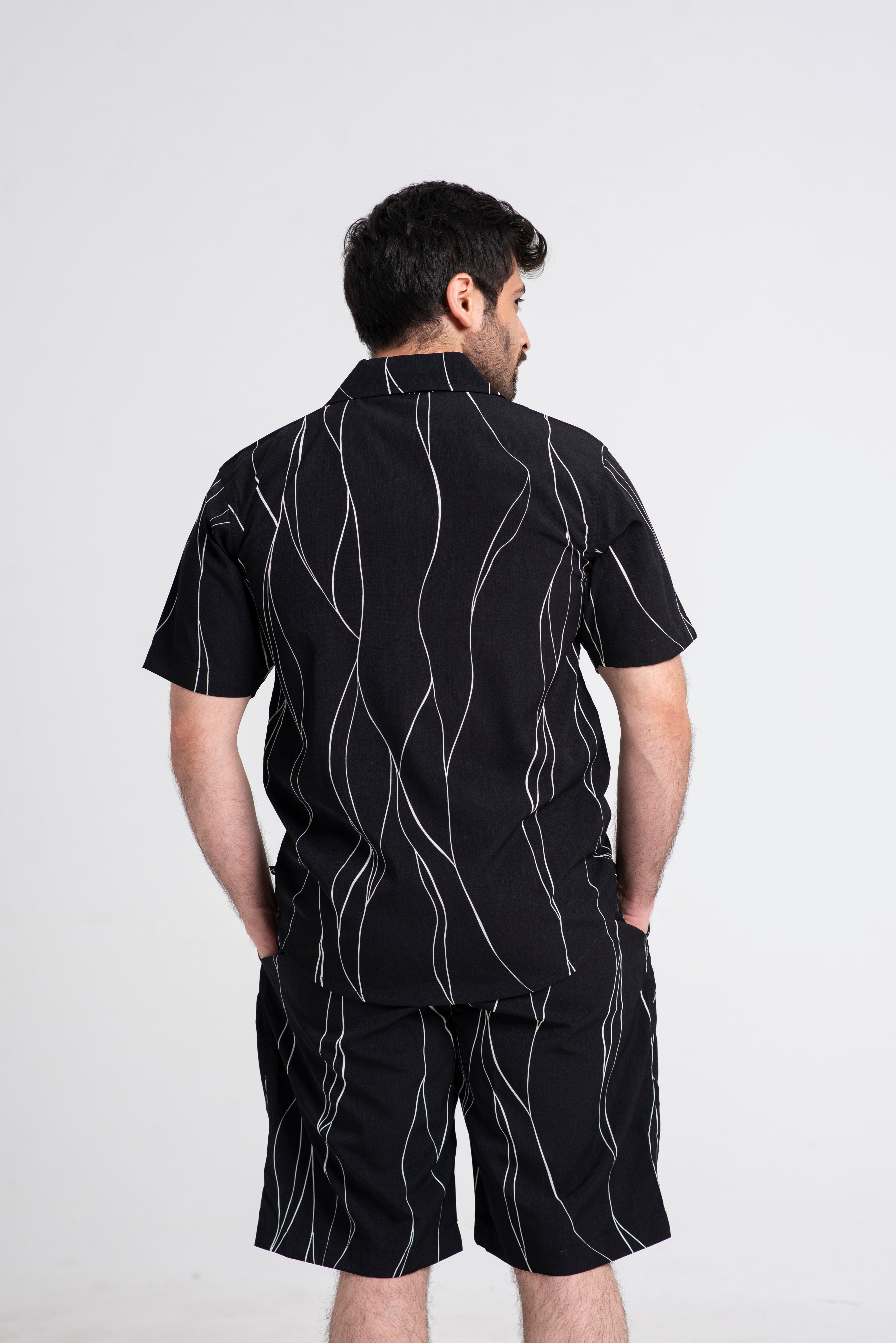 Pattern Men Shirt / Short Set