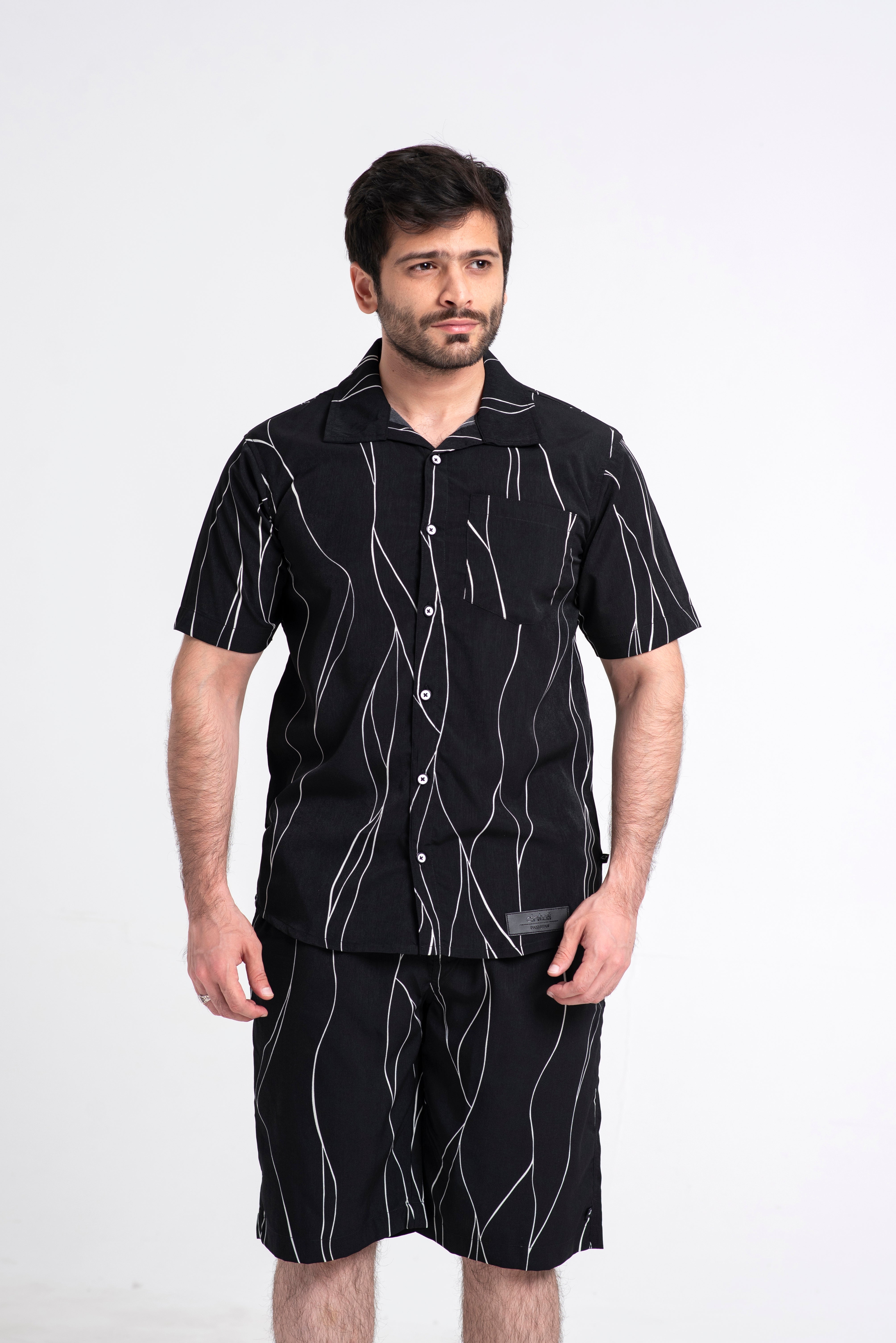 Pattern Men Shirt / Short Set