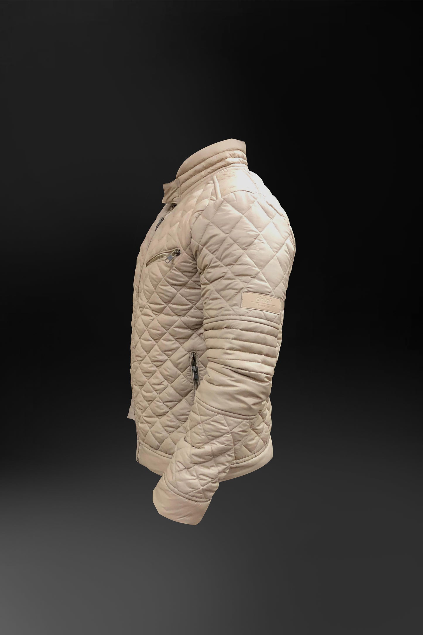 Diamond Puffer Jacket (Beige)