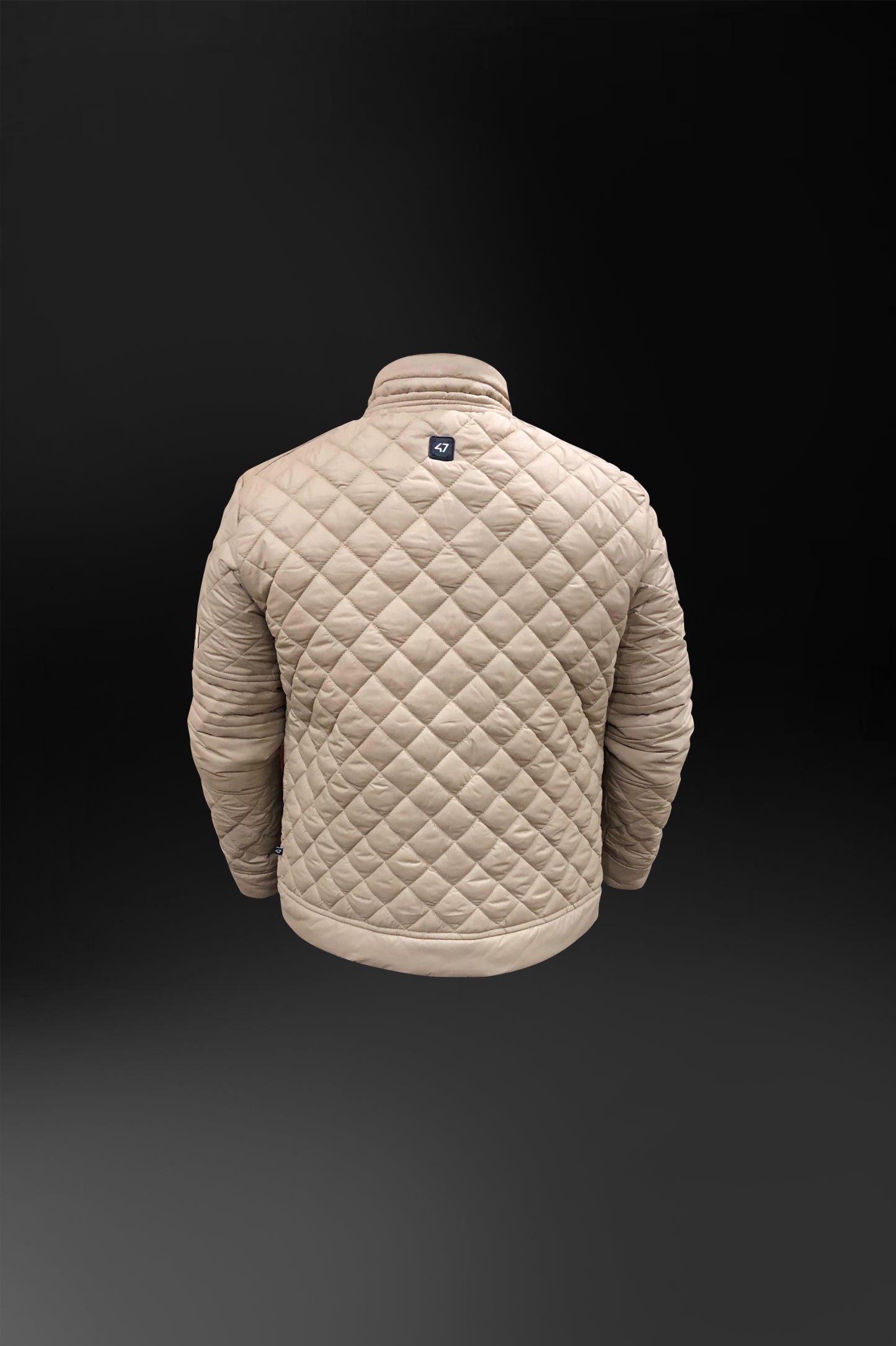 Diamond Puffer Jacket (Beige)