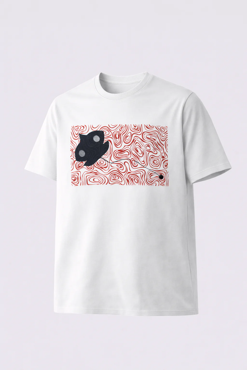Basant Swirl Handmade Tee White