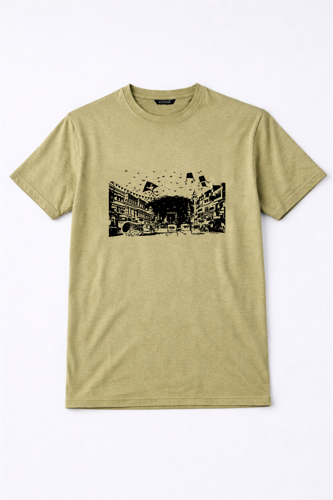 Basant in Lahore Tee Army Green