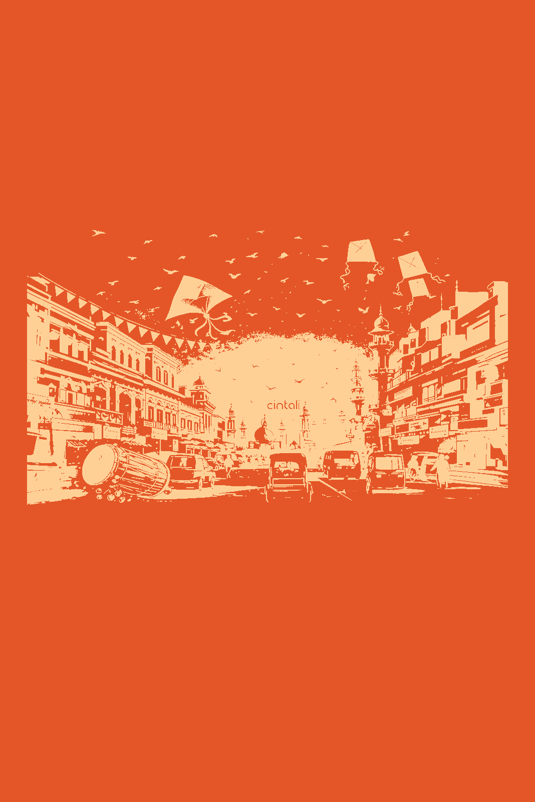 Basant in Lahore Tee Orange