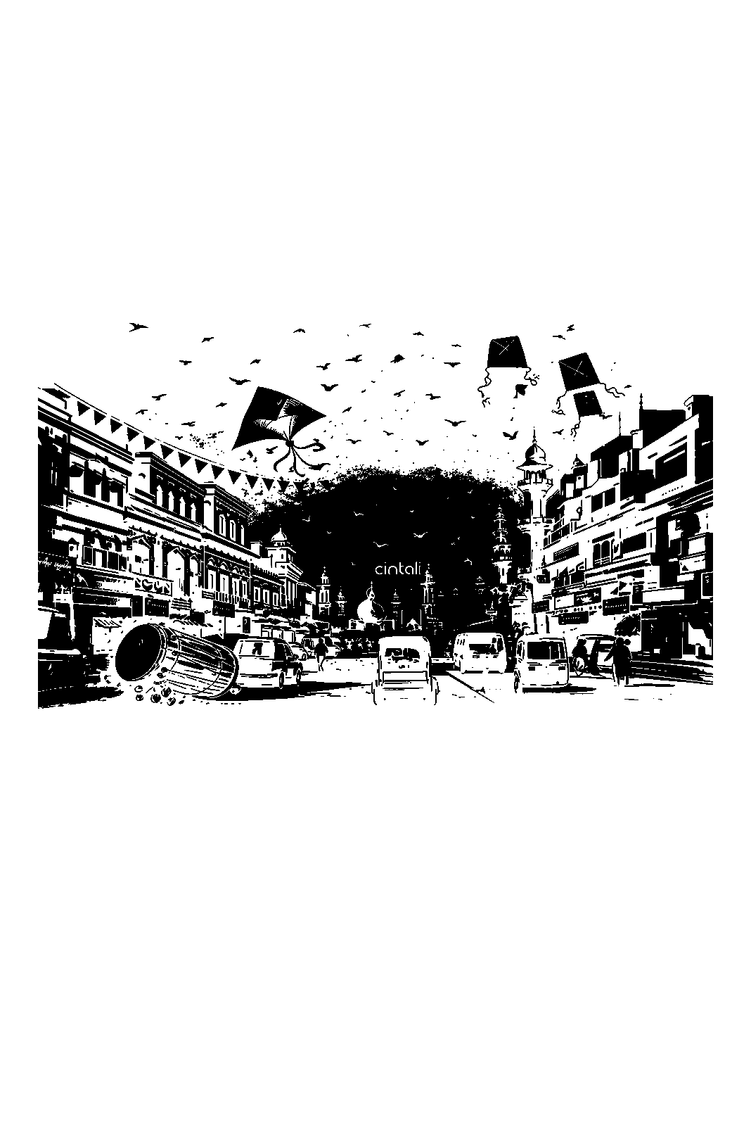 Basant in Lahore Tee White