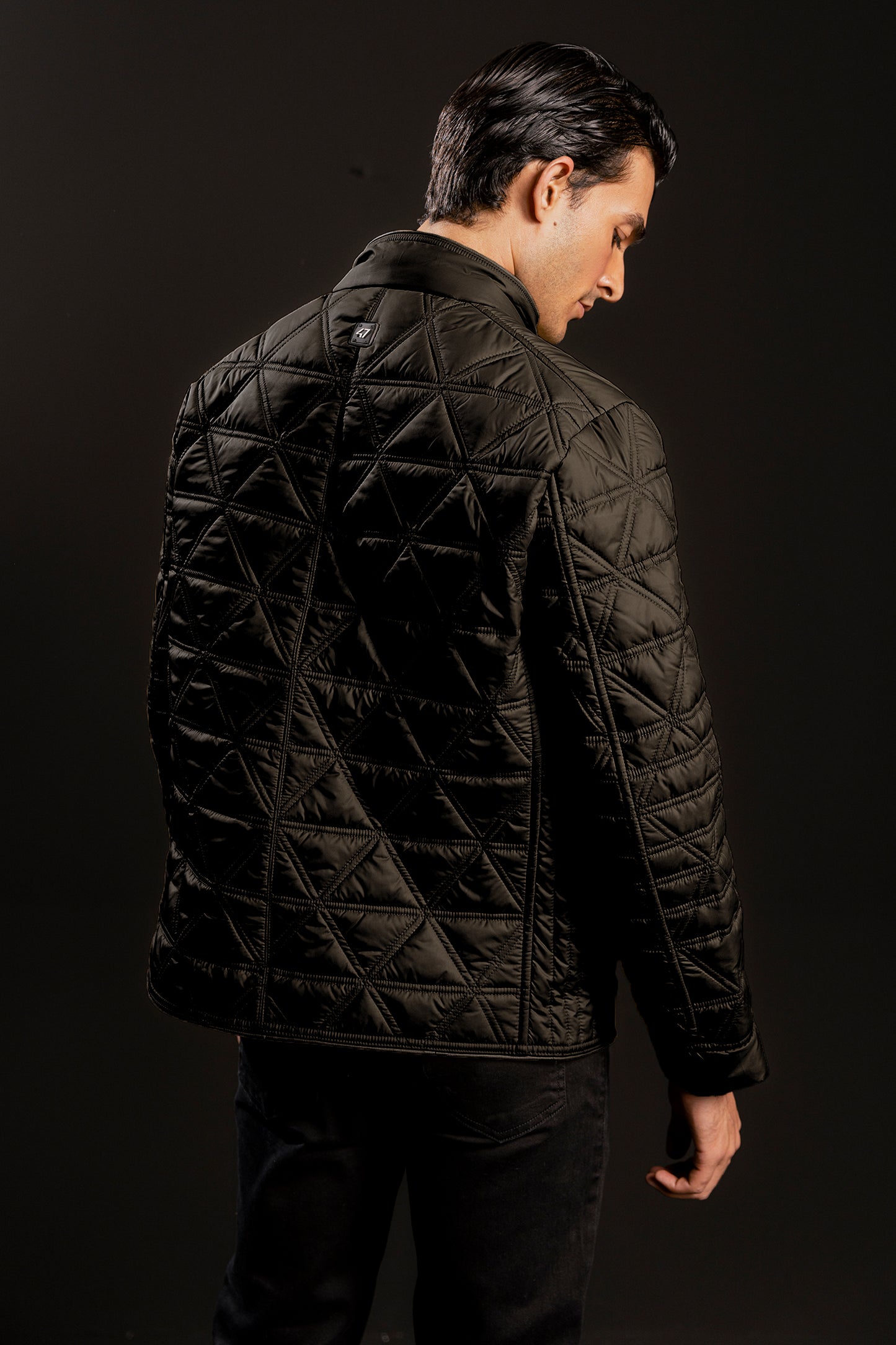 Quilted Puffer Jacket (Black)