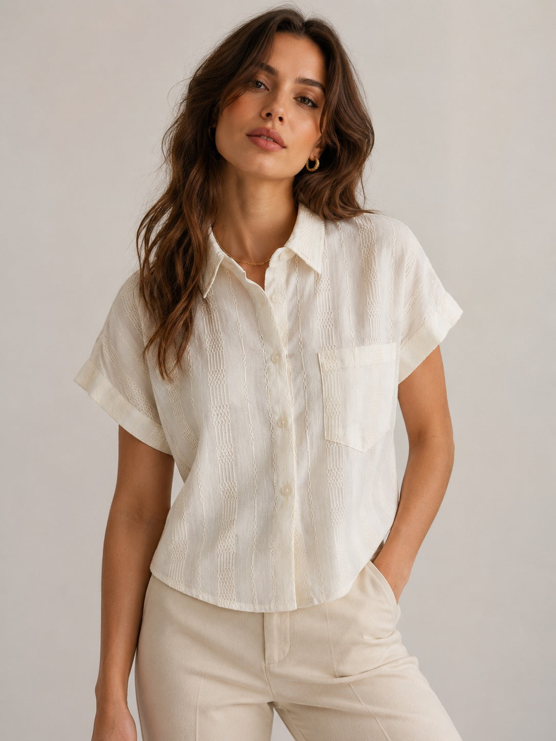 Ivory Texture Shirt