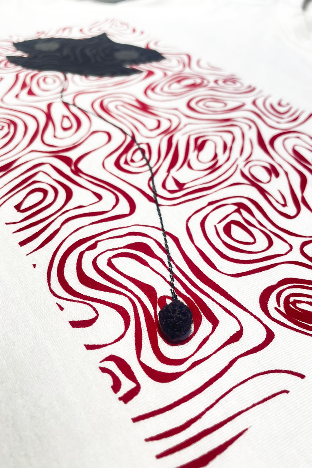 Basant Swirl Handmade Tee White