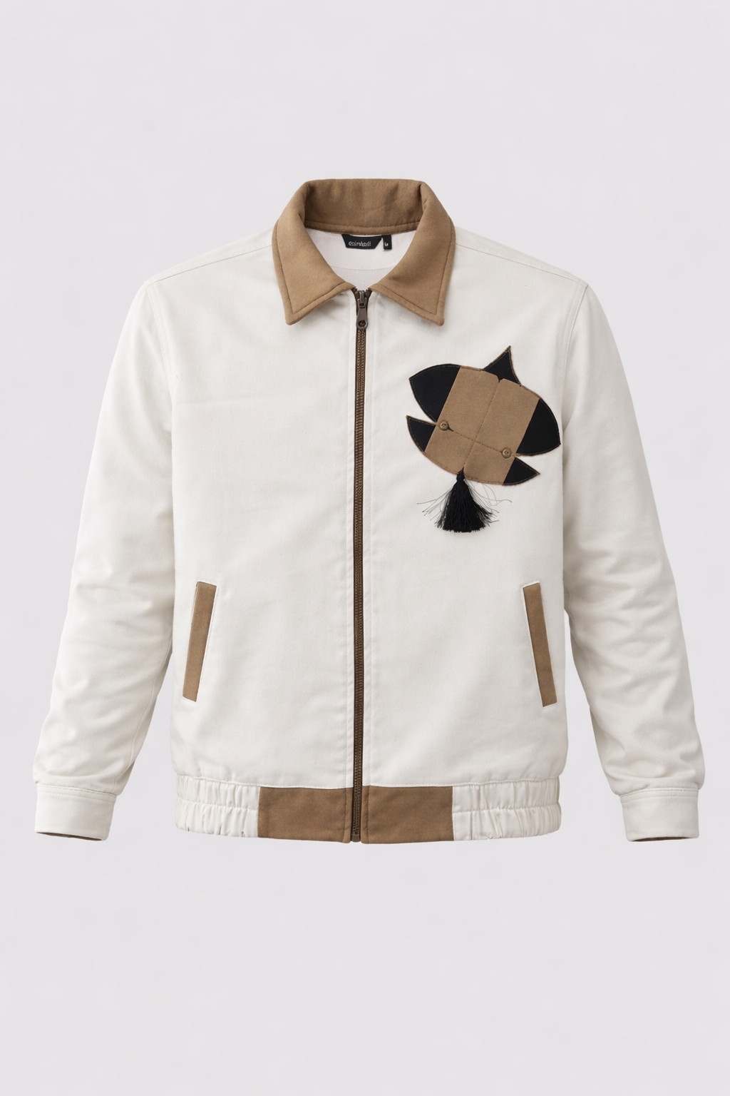 Kite Handmade Applique Jacket White/Brown