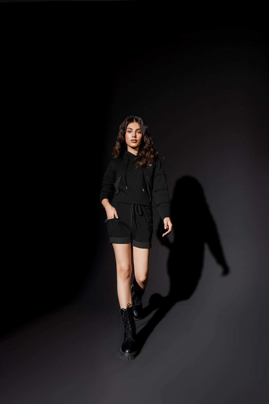 Zip Up Sleeve Hoodie